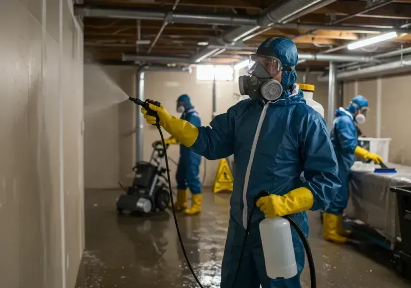 Basement Sanitization and Antimicrobial Treatment process in Benton City, WA