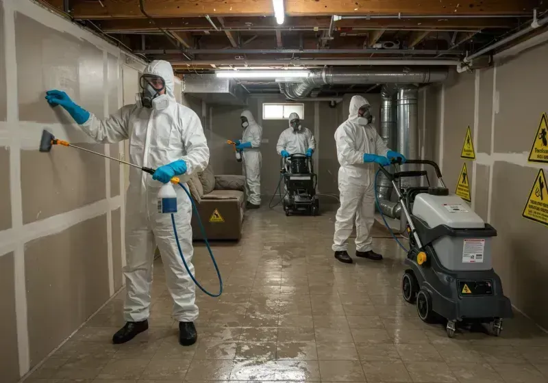 Basement Moisture Removal and Structural Drying process in Benton City, WA